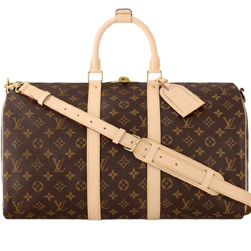 LV M41418 Monogram Canvas  Good capacity Cabin size Removable leather name tag Keepall Bandoulière 45